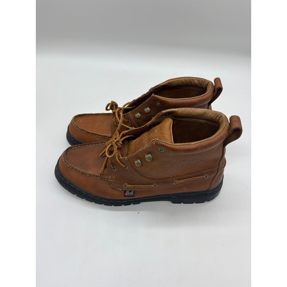 Justin Mens 11M Copper Grizzly Chukka Ankle Western Moc Toe ankle Boots 995 - Picture 10 of 10